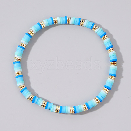 Bohemian Gradient Handmade Handmade Polymer Clay Heishi Beads Stretch Bracelets EQ3365-5-1