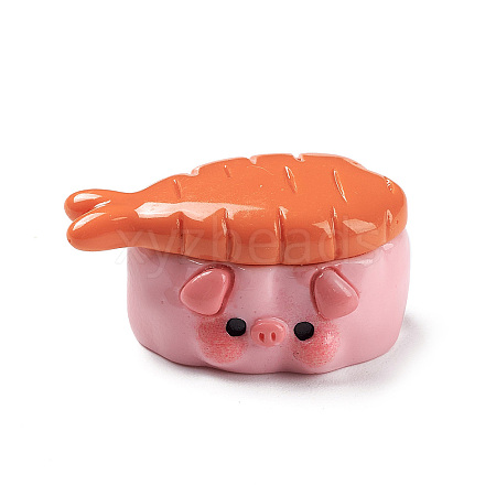 Opaque Resin Cute Pig Imitation Food Decoden Cabochons CRES-M016-01F-1