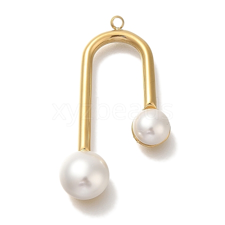 ABS Imitation Pearl Pendants STAS-P371-014G-1