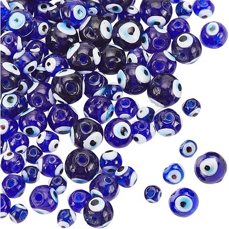  120Pcs 4 Style Handmade Lampwork Beads LAMP-NB0001-68-1