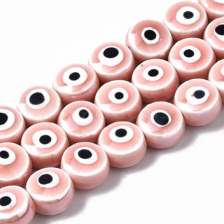 Handmade Porcelain Ceramic Beads Strands PORC-T006-04I-1