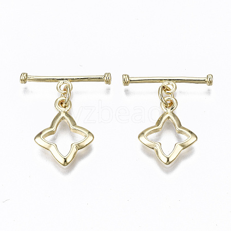 Brass Toggle Clasps KK-T057-079-NF-1