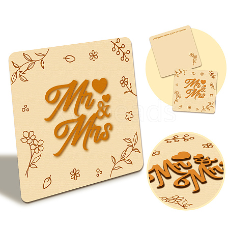 Wooden Commemorative Cards WOOD-WH0040-009-1