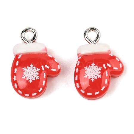 Christmas Theme Opaque Resin Pendants RESI-S08-01A-1