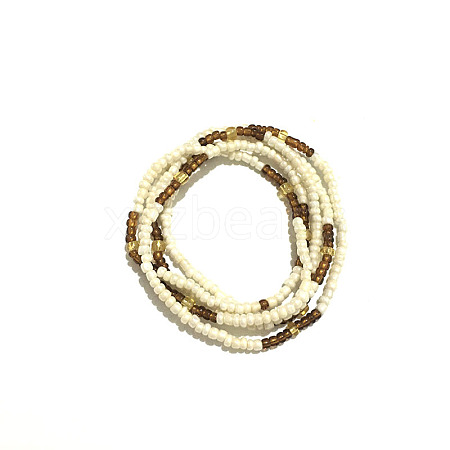 Glass Seed Beaded Waist Beads WG0248E-03-1