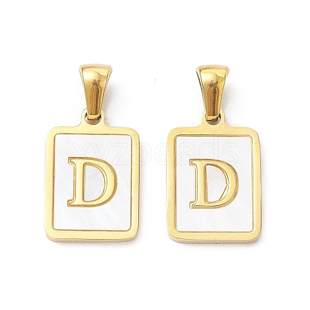 Ion Plating(IP) 304 Stainless Steel Pave Shell Pendants STAS-G327-01G-D-1