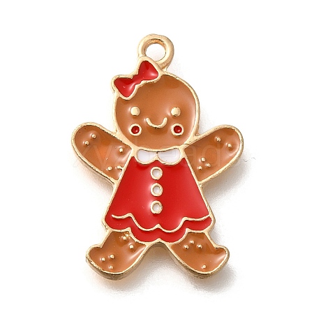 Christmas Theme Alloy Enamel Pendants ENAM-Q509-02KCG-14-1