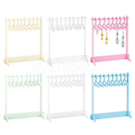   6 Sets 6 Styles Acrylic Earring Display Stands EDIS-PH0001-71-1