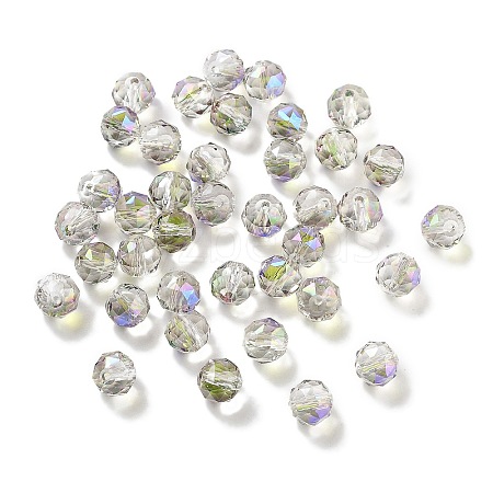 Electroplate Round Glass Beads  EGLA-A043-01-FR01-1