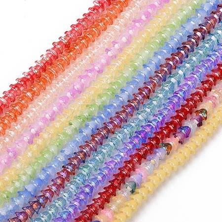 Transparent Glass Beads Strands LAMP-H061-01-1