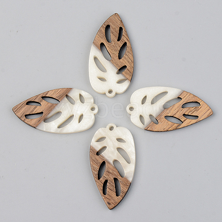 Opaque Resin & Walnut Wood Pendants LS-RESI-S389-048A-C04-1