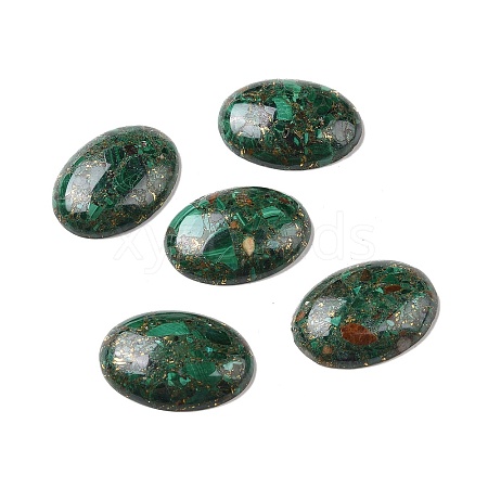 Natural Malachite Cabochons G-E464-42S-1