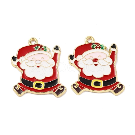 Christmas Theme Rack Plating Alloy Pendants FIND-M020-04G-02-1