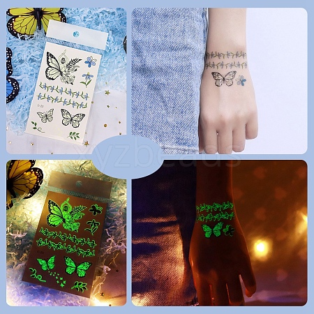 Luminous Removable Temporary Water Proof Tattoos Paper Stickers PW-WG0C2ED-12-1