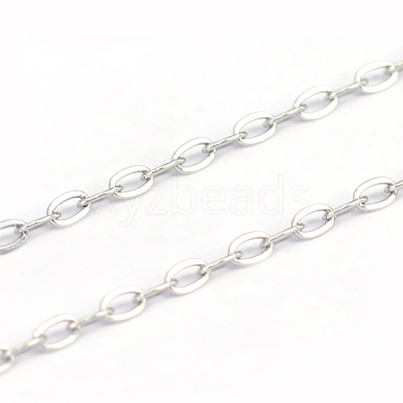 Tarnish Resistant 304 Stainless Steel Cable Chains CHS-L001-57-0.4mm-1