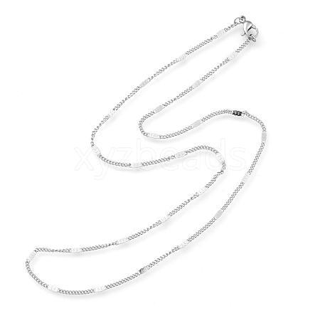 304 Stainless Steel Link Chain Necklaces NJEW-F248-16A-P-1