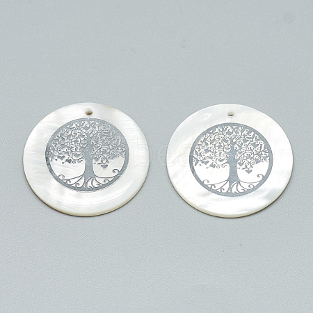 Freshwater Shell Pendants SHEL-Q016-016P-1