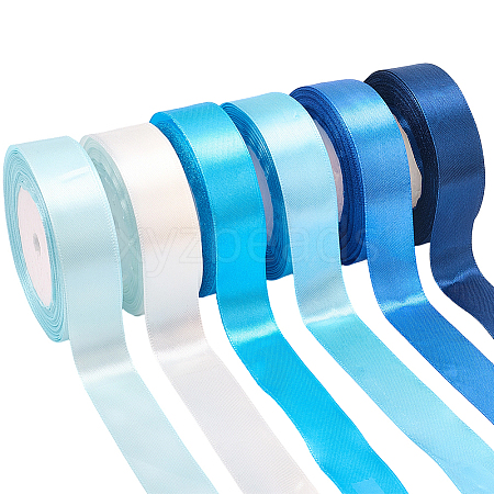 6 Rolls 6 Colors Polyester Ribbon OCOR-CP0001-27B-1