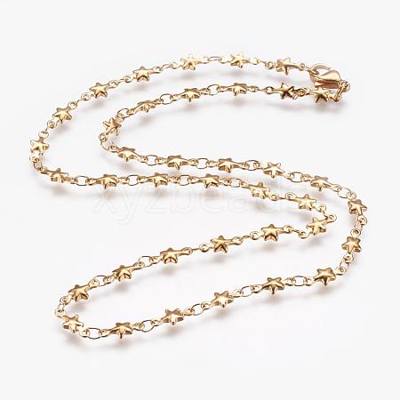 304 Stainless Steel Chain Necklaces STAS-P164-26G-1