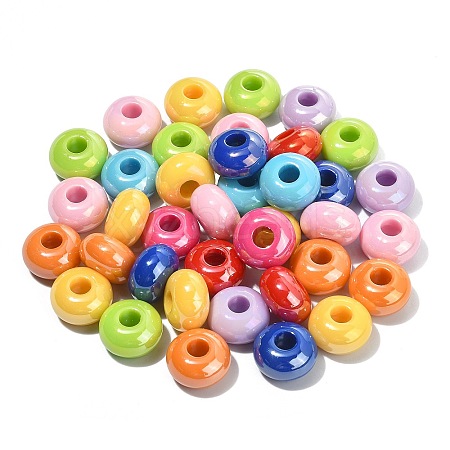 Opaque Acrylic European Beads FIND-CJC0003-66-1