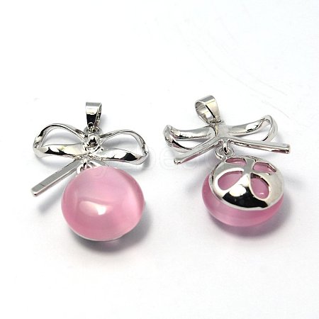 Cat Eye Pendants G-G378-03P-1