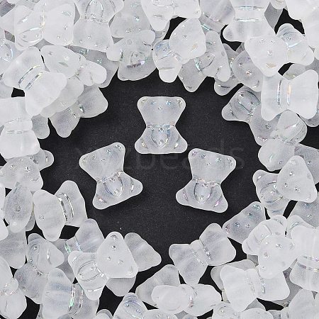 Frosted Transparent Acrylic Beads X1-OACR-P029-20B-05-1
