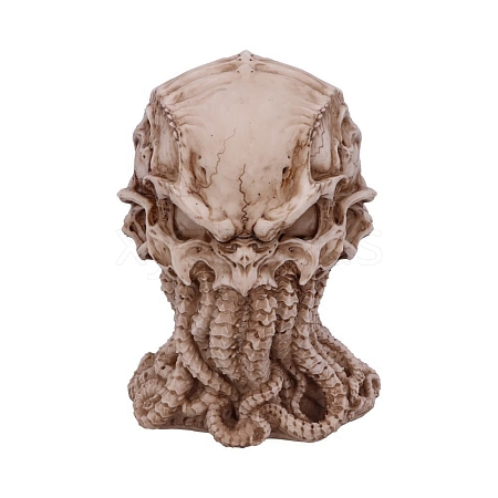 Resin Skull Octopus Figurines Ornaments PW-WG56838-01-1