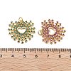 Brass Micro Pave Cubic Zirconia Pendants KK-Q006-35G-M-3