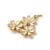 Brass Enamel Pendants KK-K358-02B-G-2