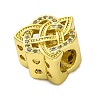 Rack Plating Brass Micro Pave Cubic Zirconia Beads KK-Z081-15-2