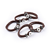 Leather Snap Bracelet Making AJEW-R022-10-1