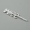 Word MISS Alloy Rhinestone Hair Bobby Pins FIND-WH0152-34D-S-2