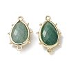 Natural Green Aventurine Connector Charms G-G012-05G-19-2