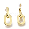 Brass Half Hoop Earrings EJEW-H104-13G-2