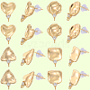 16Pcs 4 Styles Brass Micro Pave Cubic Zirconia Stud Earring Findings KK-BBC0018-64-6