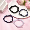 4Pcs Gemstone Beaded Stretch Bracelets Set BJEW-JB11177-2