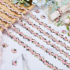 15 Yards Flower Polyester Embroidery Lace Ribbon OCOR-WH0070-77E-4