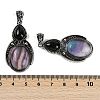 Natural Colorful Fluorite & Obsidian Pendants G-I370-08AS-03-3