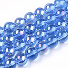 Electroplate Transparent Glass Beads Strands LS-GLAA-T032-T6mm-AB04-1