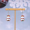 Christmas Theme Alloy Enamel Dangle Earrings FS-WGBB05F-22-1