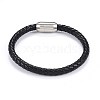 Man's Braided Leather Cord Bracelets BJEW-JB04255-02-8