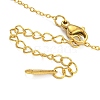 Brass Bowknot Pendant Necklaces NJEW-B115-01G-02-3