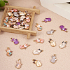  32Pcs 8 Colors Painted Alloy Pendants FIND-TA0002-64-16