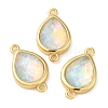 Synthetic Opal Connector Charms KK-S370-01G-2