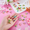 30Pcs 6 Styles Electroplated Natural Quartz Crystal Pendants PALLOY-TAC0228-6