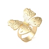 Butterfly Alloy Open Cuff Rings for Women RJEW-U006-06B-G-2