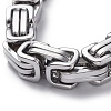 Unisex 201 Stainless Steel Byzantine Chain Bracelets BJEW-L637-34D-P-2