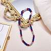 Polymer Clay Rhinestone Round Beaded Necklaces NJEW-SW00049-02-4