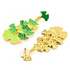 Saint Patrick's Day Theme Zinc Alloy Dangle Stud Earrings EJEW-Z030-02B-2