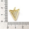 Brass Micro Pave Clear Cubic Zirconia Pendants KK-L225-010G-3